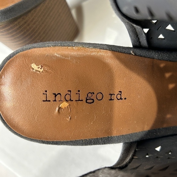 Indigo Rd. Women’s Pendana Gray Cutout Heeled Open Velcro Sandals Size-7.5 NWT - Picture 7 of 9